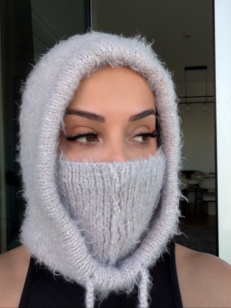 Hoodelle Lila Balaclava – 4 Stilde Kullanım | El Örmesi Unisex
