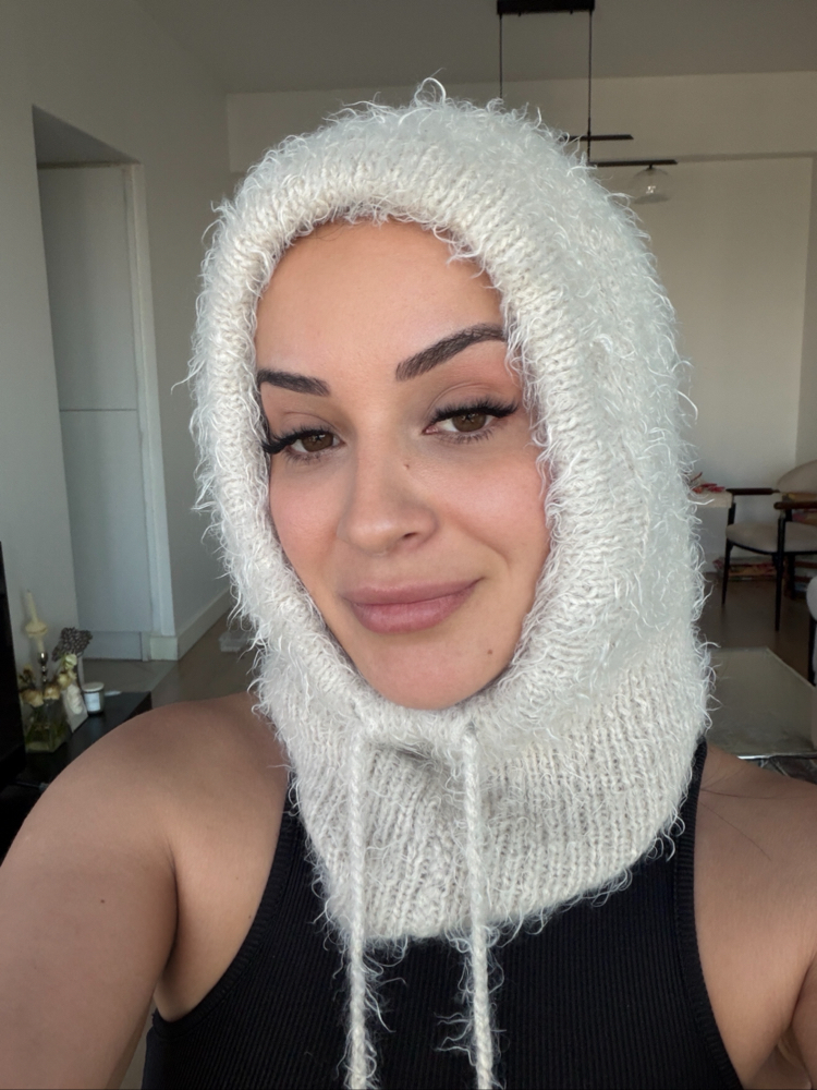 Hoodelle Taş Balaclava – 4 Stilde Kullanım | El Örmesi Unisex