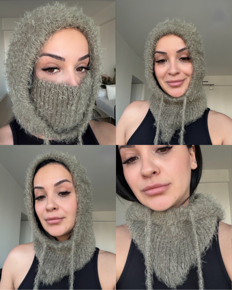 Hoodelle Kahve Balaclava – 4 Stilde Kullanım | El Örmesi Unisex