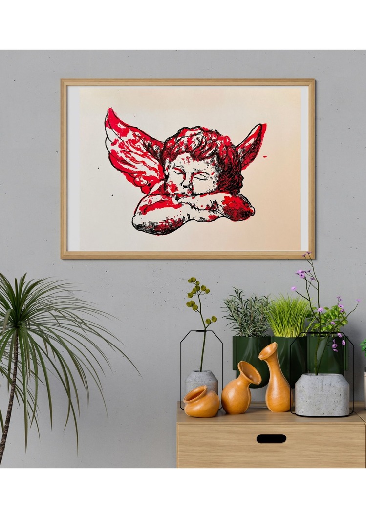 'Melek' Bristol ve Kağıt Üzerine Serigrafi Baskı 25X35