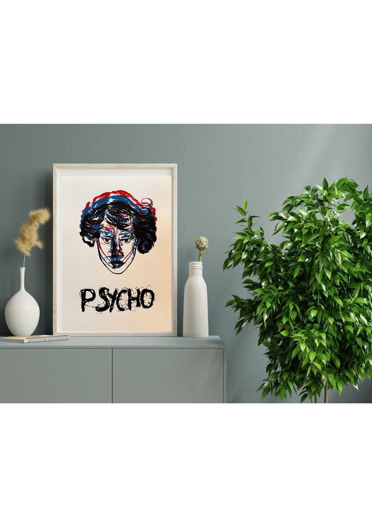 'Psycho' Bristol ve Kağıt Üzerine Serigrafi Baskı 25X35