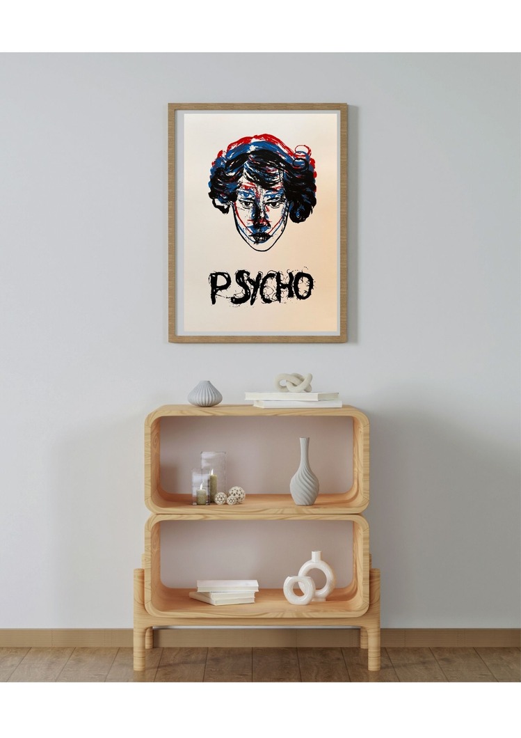 'Psycho' Bristol ve Kağıt Üzerine Serigrafi Baskı 25X35
