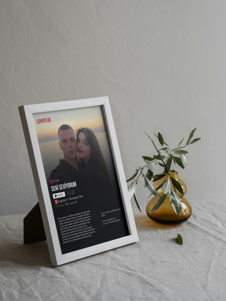 Kişiye Özel Netflix Film Afişi Tablosu | Sevgiliye Anlamlı ve Eğlenceli Hediye