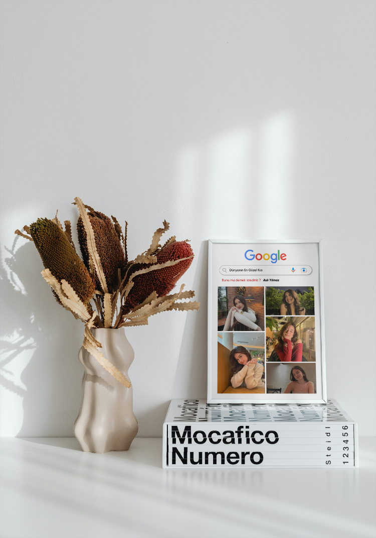 Google Tasarımlı Kişiye Özel Fotoğraflı Çerçeve | Anı Hediyesi