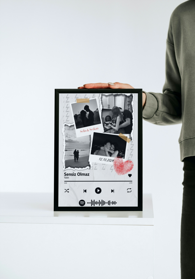 Kişiye Özel Spotify Şarkı Tablosu | Sevgiliye Özel Fotoğraf ve Tarihli Hediye