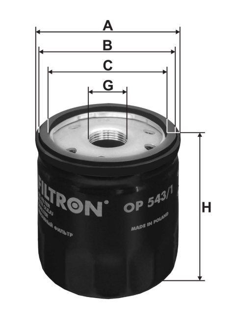 FİLTRON OP543/1 YAG FILTRESI