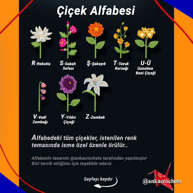 C - Ç Harfleri (Çan Çiçeği) - İsme Özel Çiçek Alfabesi Buketi