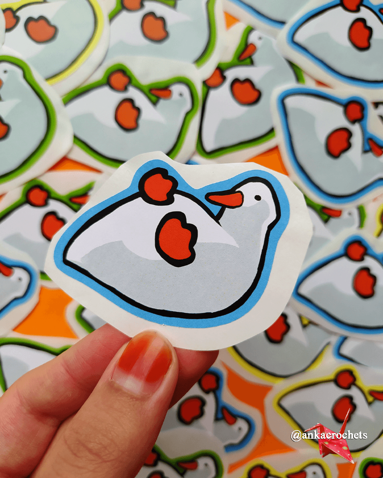 Ördek (Dışı Mavi) Sticker