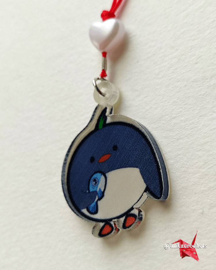 Charm - Balık ve Penguen (Kalp)