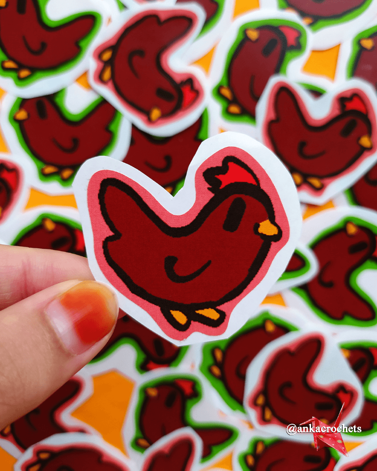 Açık Kahverengi Tavuk (Dışı Kırmızımsı) Sticker