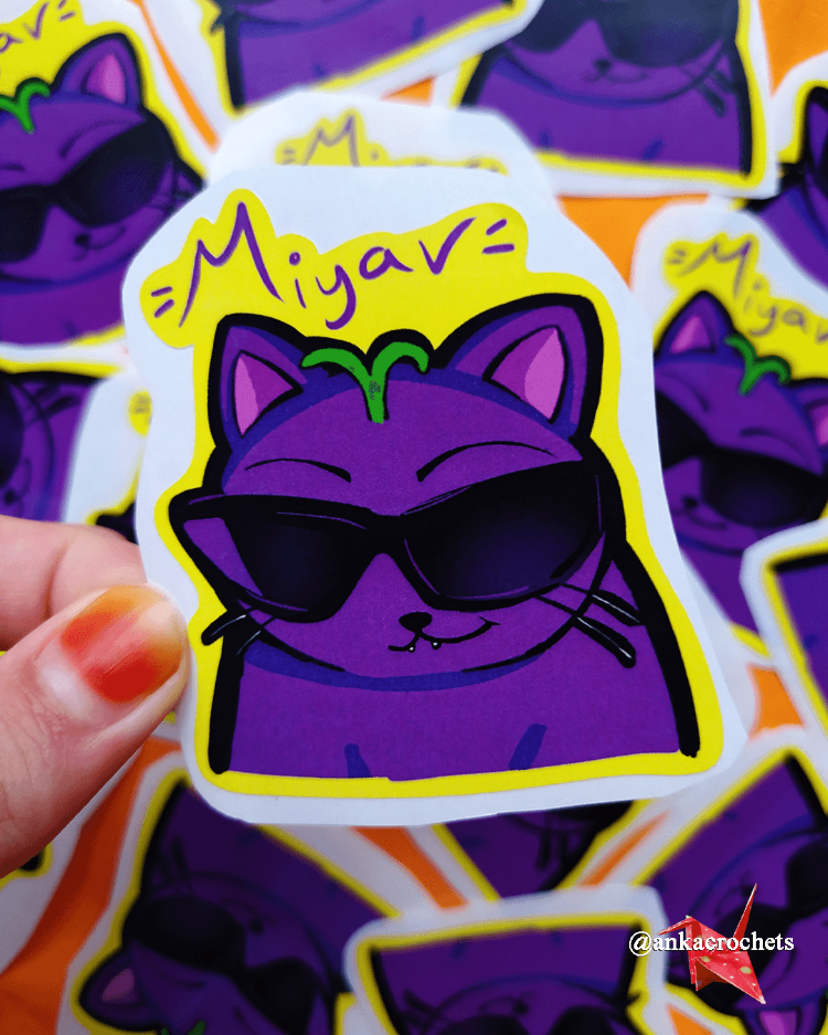 Dikkatkedivar Havalı Miyav Sticker