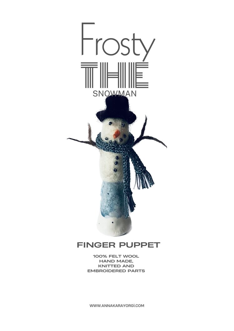 Finger puppet snowman