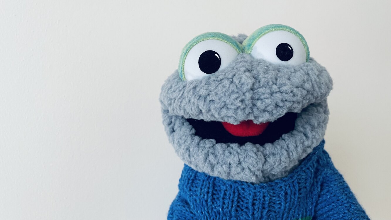 striped monster puppet | kukla (pre-order)