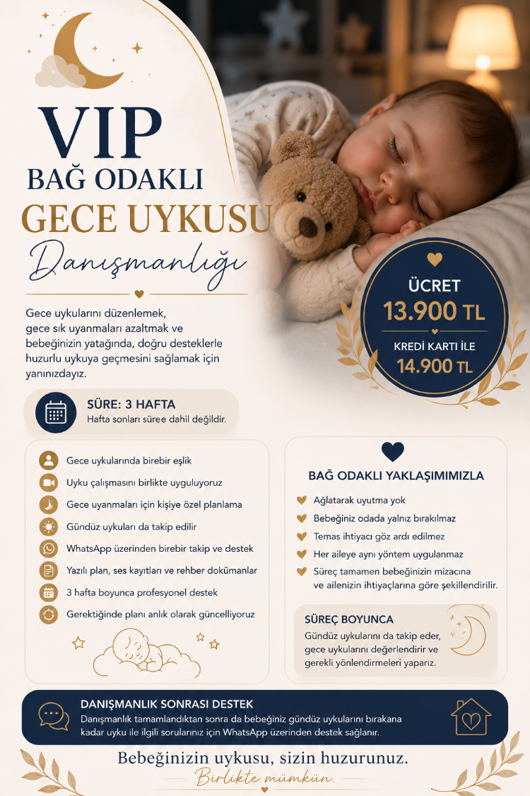 VIP Bağ Odaklı Uyku Eğitimi Paketi Gece Uykusu 