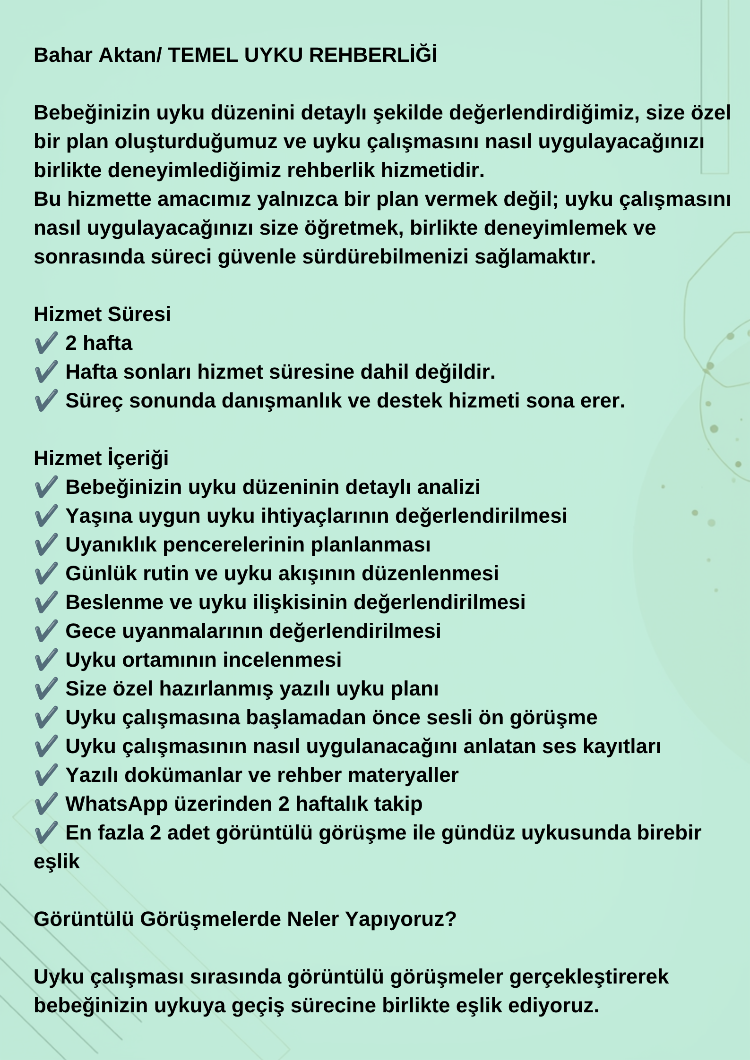 Temel Uyku Rehberliği Paketi