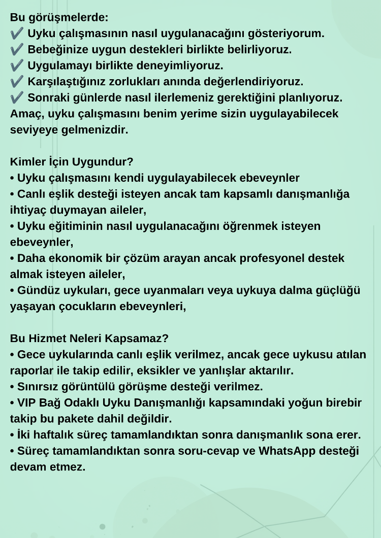 Temel Uyku Rehberliği Paketi