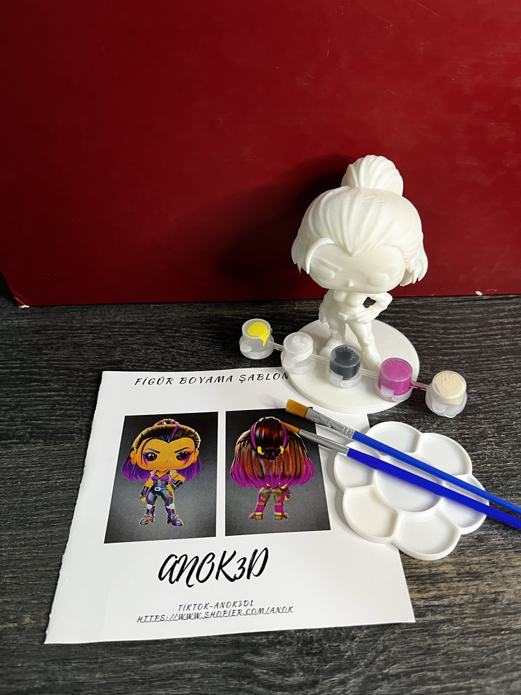 Valorant Reyna funko pop figür boyama seti