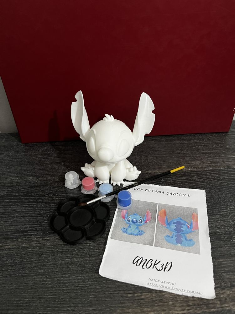Stitch figür boyama seti