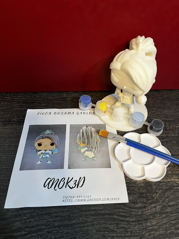 Valorant Sage funko pop figür boyama seti