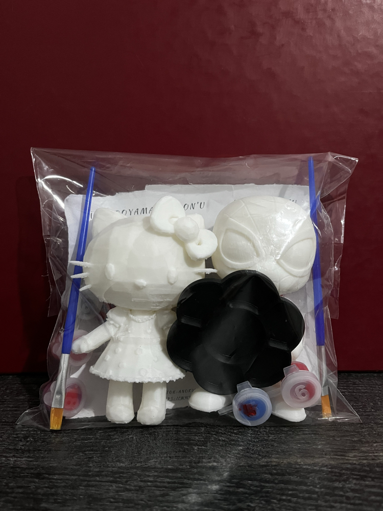 Örümcek adam & Hello kitty couple figür boyama seti