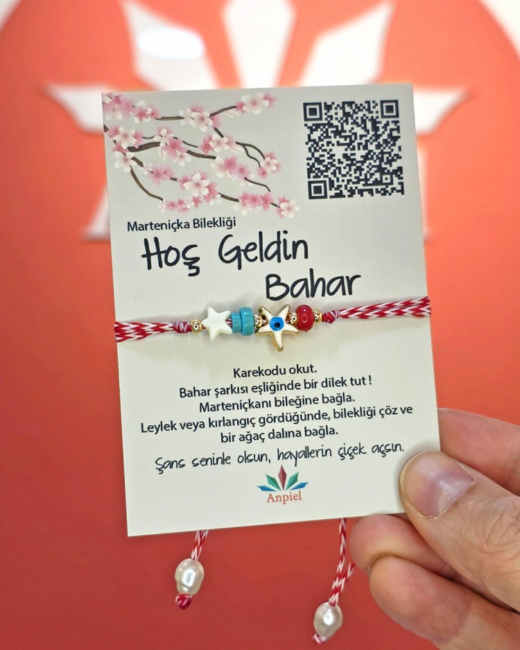 Yıldız Turkuaz Doğal Taşlı Şarkı Hediyeli Marteniçka Dilek Bileklik Seti