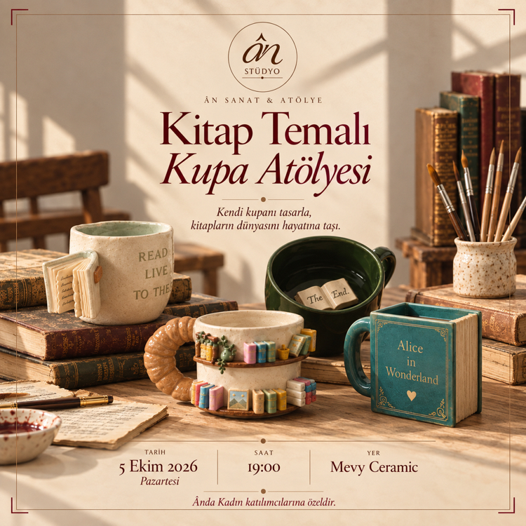 Kupa Yapımı Atölyesi · 5 Ekim Pazartesi 19:00 · Mevy Ceramic