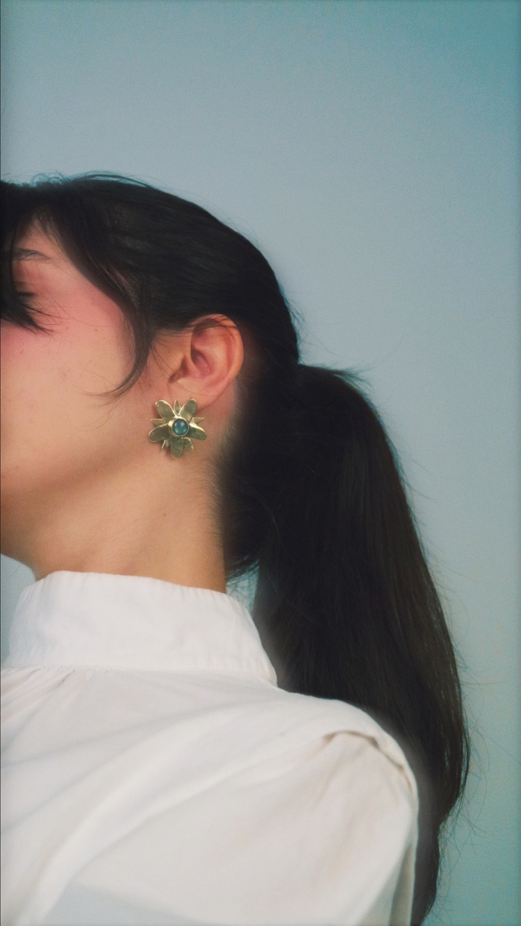 Kır yıldızı - Küpe I Lysimachia arvensis - Earrings