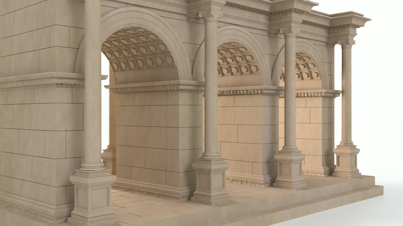 3D Antalya Üçkapılar STL model dosyası - Hadrians Gate Old Town