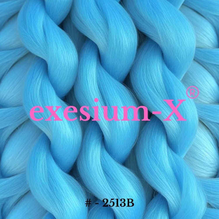 X-Pression Afrika Örgüsü & Rasta İçin Sentetik Saç 165gr 2513B - Açık Mavi