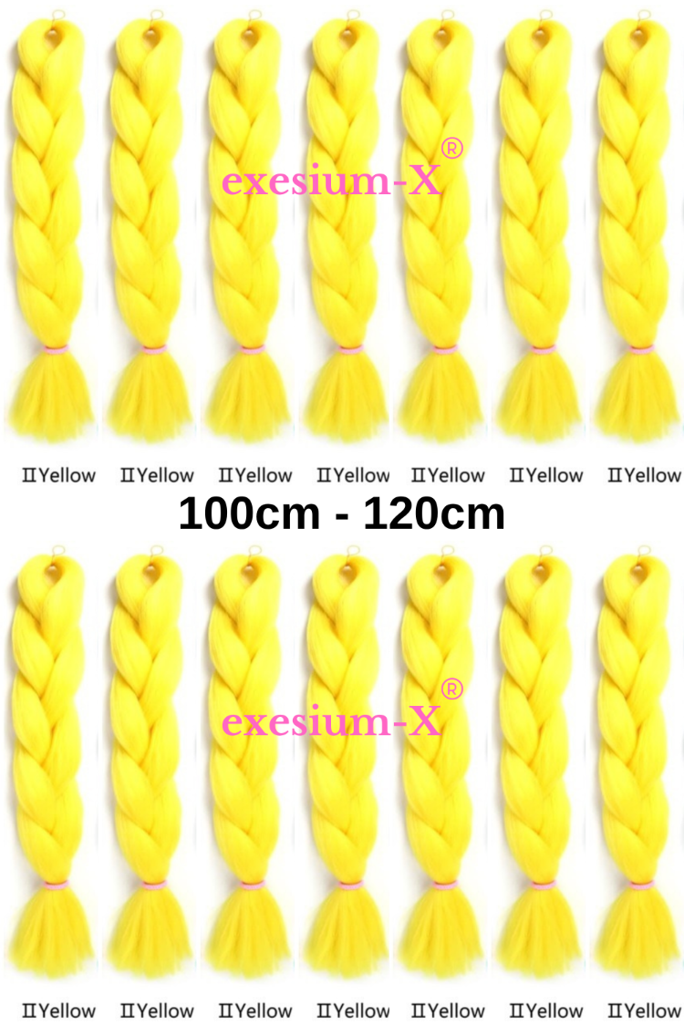 X-Pression Afrika Örgüsü & Rasta İçin Sentetik Saç 100gr #Yellow2 - Limon Sarısı