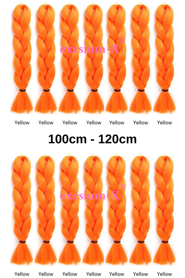 X-Pression Afrika Örgüsü & Rasta İçin Sentetik Saç 100gr #Yellow Turuncu