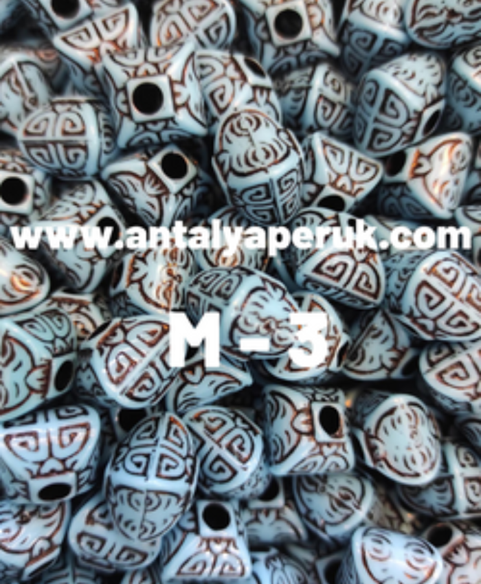 Afro Boncukları ( 1 Paket 10 Adet ) M3