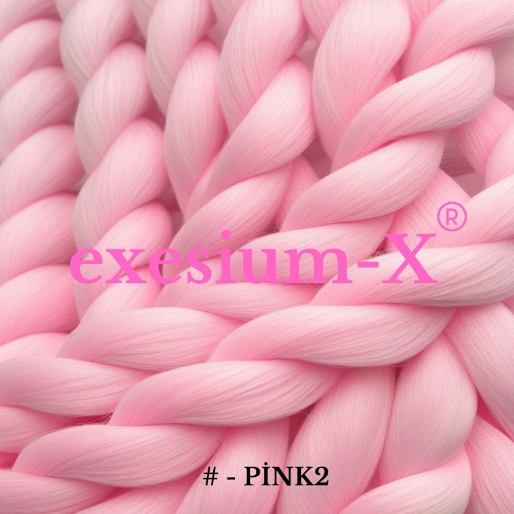 X-Pression Afrika Örgüsü Sentetik Saç 165gr PİNK2