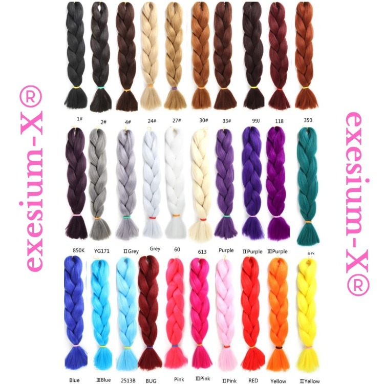X-Pression Afrika Örgüsü & Rasta İçin Sentetik Saç 165gr 2513B - Açık Mavi