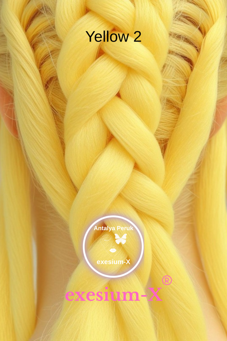 X-Pression Afrika Örgüsü & Rasta İçin Sentetik Saç 100gr #Yellow2 - Limon Sarısı