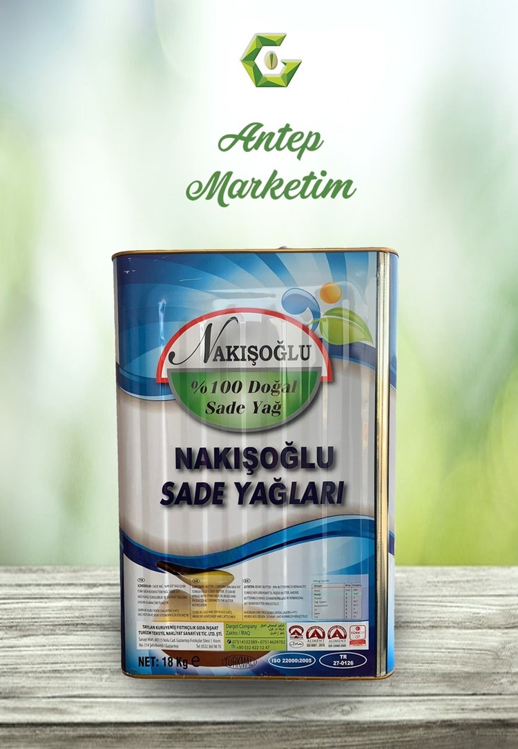 NAKIŞOĞLU SADE YAĞ 18 KG