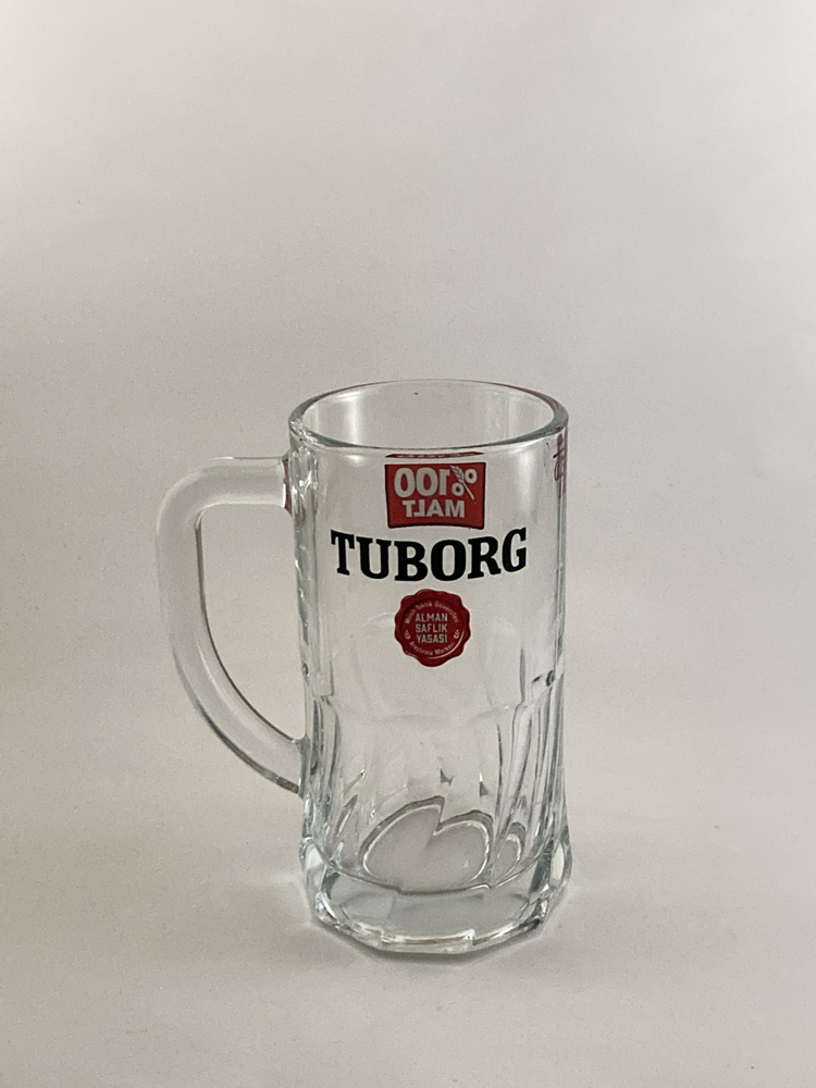TUBORG KESME KRİSTALİZE BİRA BARDAĞI