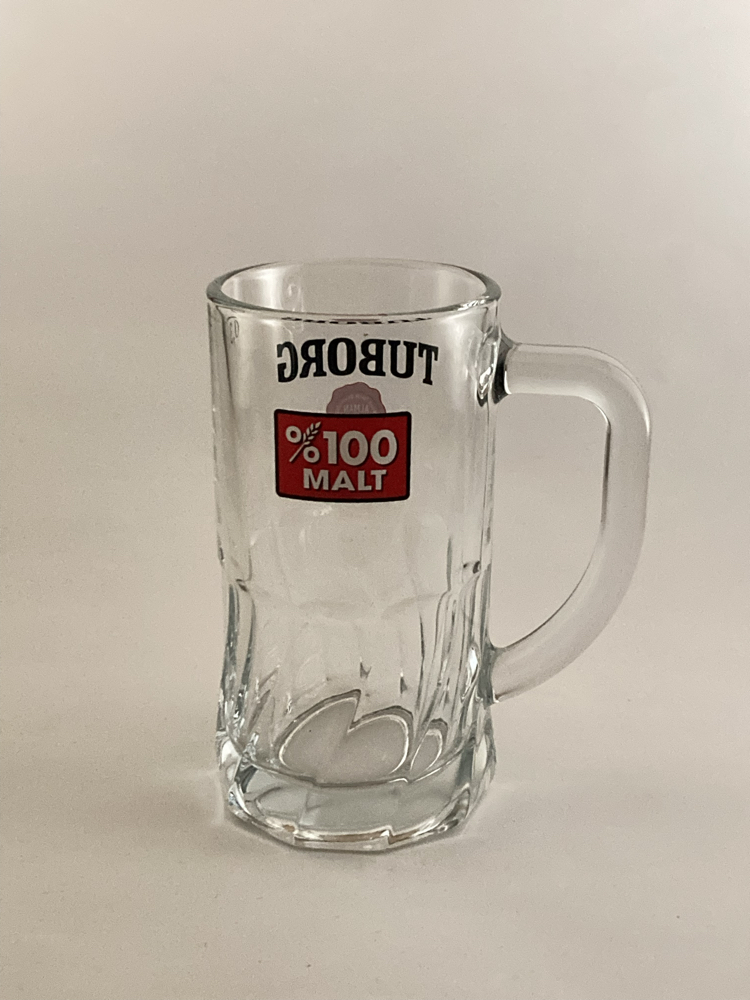 TUBORG KESME KRİSTALİZE BİRA BARDAĞI