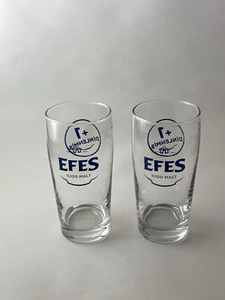 EFES PİLSEN BİRA BARDAKLARI-2 ADET