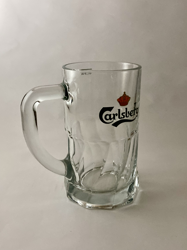 80’ler CARLSBERG KULPLU BİRA BARDAĞI 