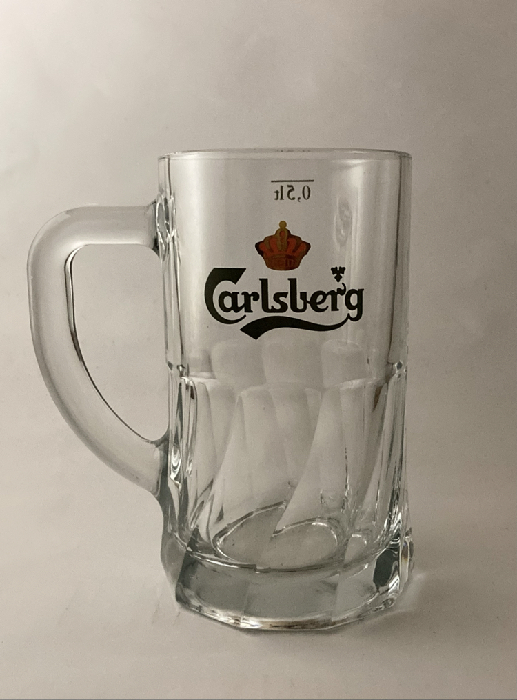 80’ler CARLSBERG KULPLU BİRA BARDAĞI 