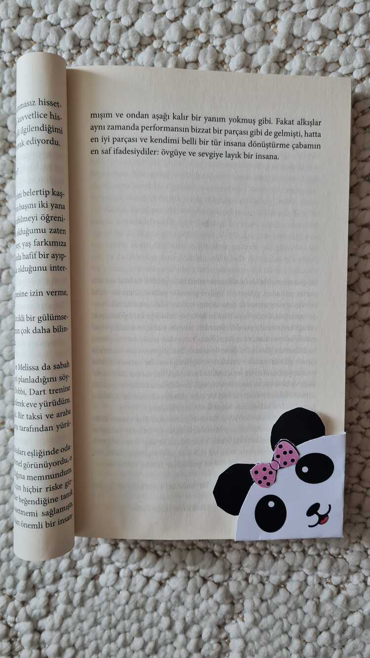 Panda Kitap Ayraç Şablonu