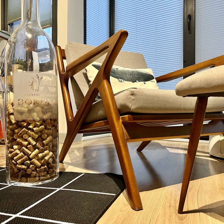 Danish Modern Z Chair & Ottoman