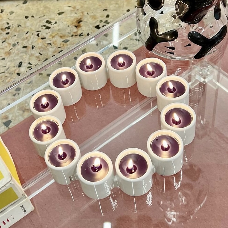 Ikea PS Interlock Tealight Ceramic Candle Holder Set 