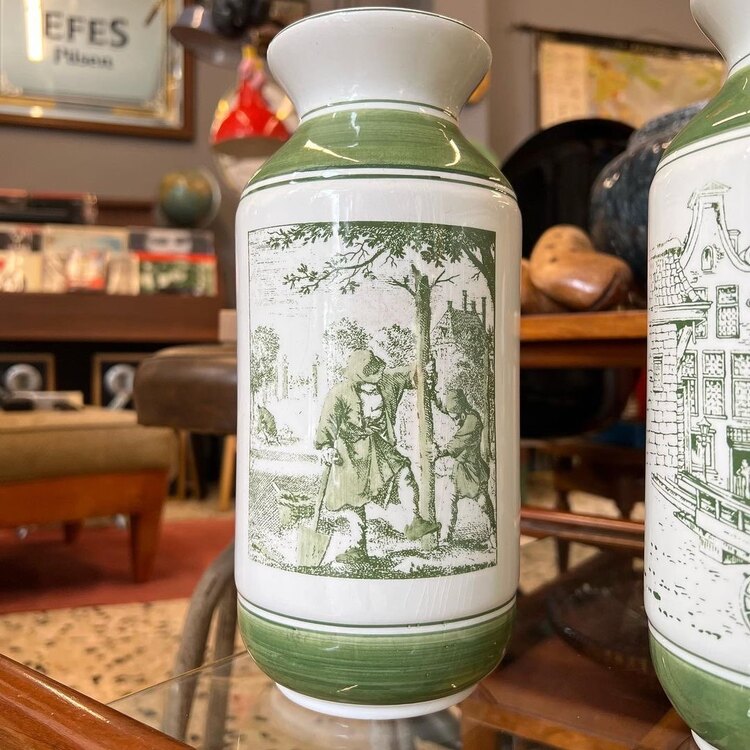 Haarlem Groen Porselen Vazo 