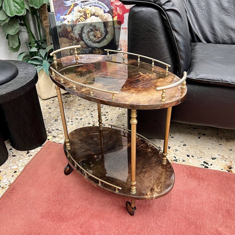 Lacquered Bar Cart