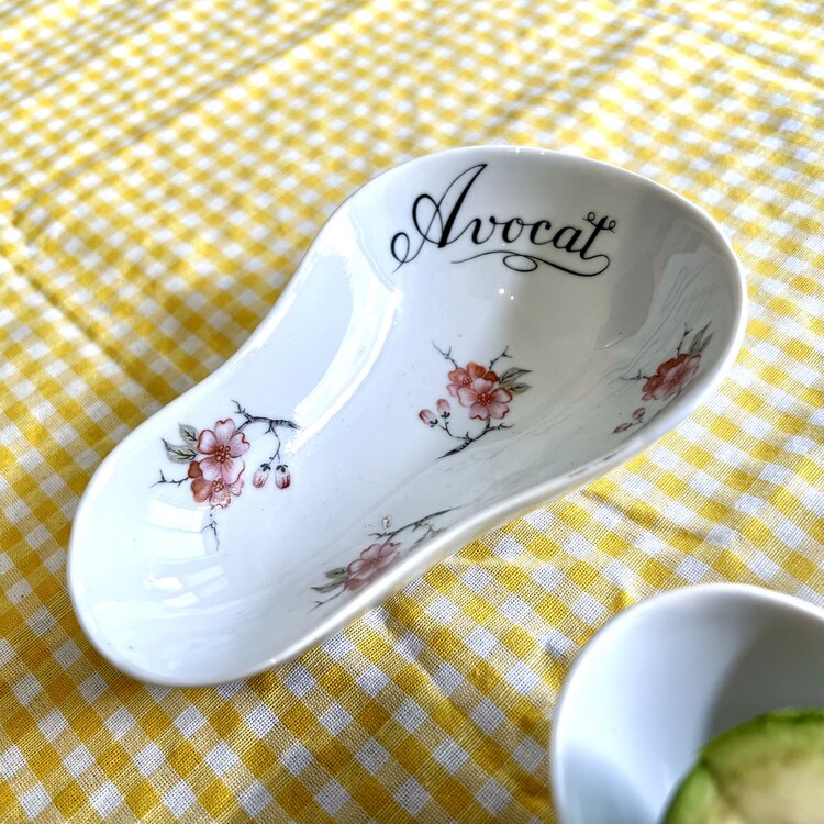 4 Adet Vintage Porselen Avakado Servisi 