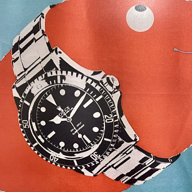 Rolex 'Fish' Kumaş Baskı Tablo 