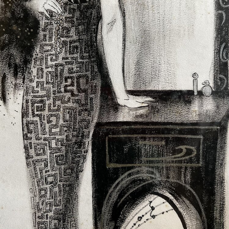 Victorian Style Dress Designs Drawing  