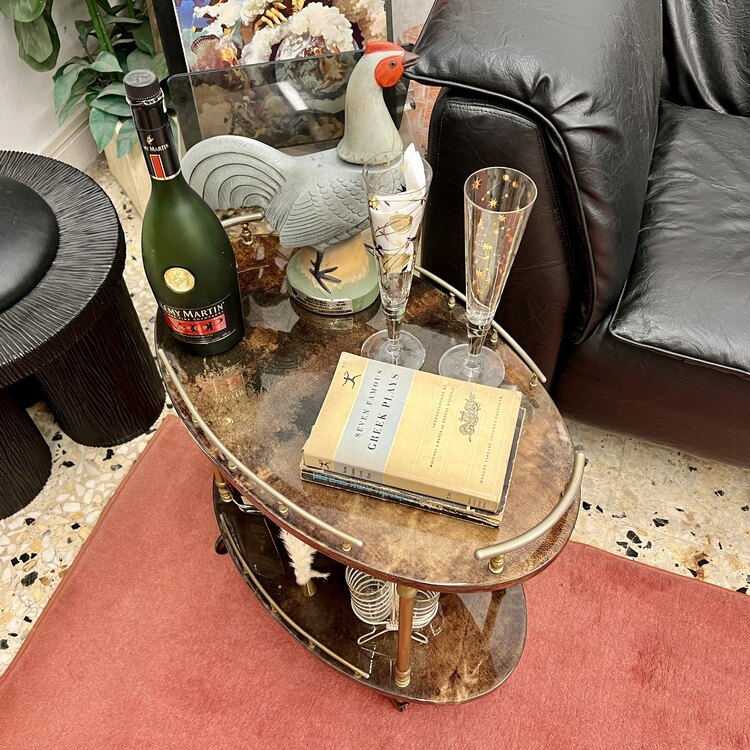 Lacquered Bar Cart